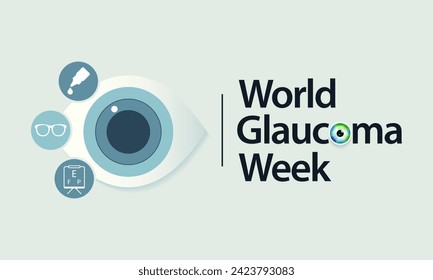 World Glaucoma Week is observed every year during March, it is a group of eye conditions that damage the optic nerve, the health of which is vital for good vision. Vector illustration