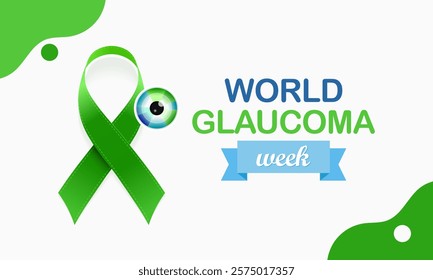 World Glaucoma Week is observed every year in March, it is a group of eye conditions that damage the optic nerve, the health of which is vital for good vision. Vector illustration