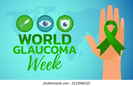 World glaucoma week. Vector banner, poster, flyer, greeting card