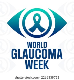 World Glaucoma Week. Vektorgrafik. Urlaubsposter