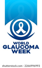 World Glaucoma Week. Vector illustration. Holiday poster