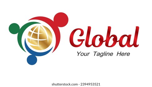 world global logo design template
