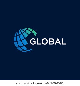 world global logo design template