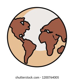 world global map on white background