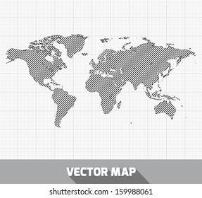 World global map. Vector illustration for design.
