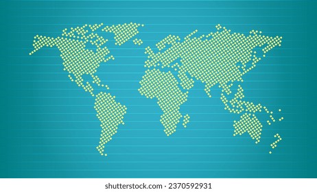 World Global Map wallpaper with dotted LED effects