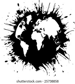 World globe abstract illustration vector