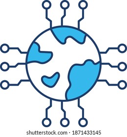 Circuito mundial. Icono de vector 