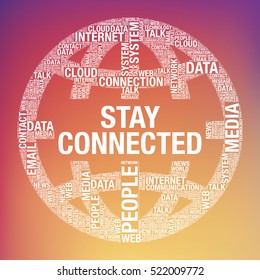 World globe connections network, technology concept vector illustration