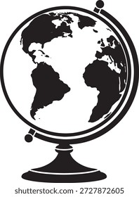 World Globe Earth Map Icon Vector Illustration