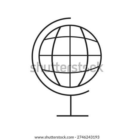 World Globe Earth Outline Icon