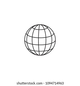 World globe, earth vector icon