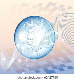 World globe - editable vector illustration