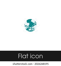 world globe Flat icon Design Isolated White Background, Eps 10