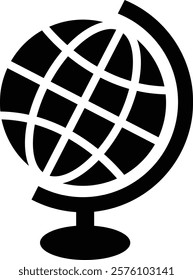 World globe in flat icon. Vector for apps or website Earth global country map planet Travel internet globe sign symbol isolated on transparent background international communication service