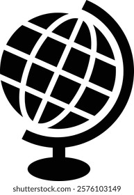 World globe in flat icon. Vector for apps or website Earth global country map planet Travel internet globe sign symbol isolated on transparent background international communication service