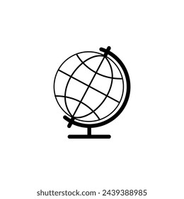 Icono de vector plano de World Globe. Símbolo sólido simple aislado sobre fondo blanco