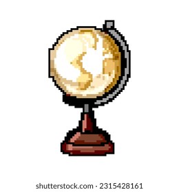world globe game pixel art retro vector. bit world globe. old vintage illustration
