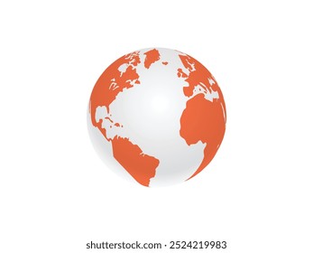 the world globe with grid. Blue Globe. shiny blue globe against white background. World Globe with Grid – Shiny Icon Against White Background, Vector Illustration for Themes