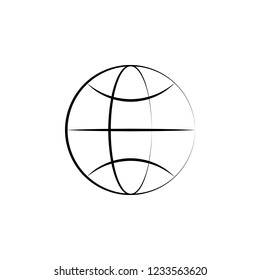 world globe hand drawn icon. Outline symbol design from business set