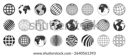 world globe icon abstract wire frame geometric planet earth logo linear global worldwide network symbol 