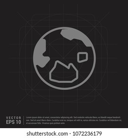 World globe icon - Black Creative Background