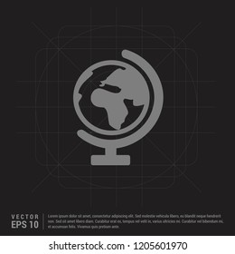 World globe icon - Black Creative Background - Free vector icon