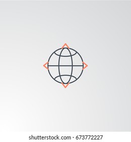 World globe icon, can be used for web and mobile design
