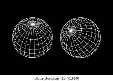 World globe icon clip art Globe grid vector