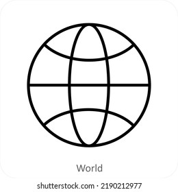 Weltbild- und Globe-Icon-Konzept