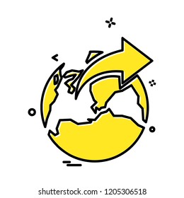 World globe icon design vector 