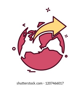 World globe icon design vector 