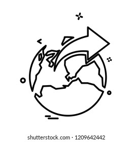 World globe icon design vector 