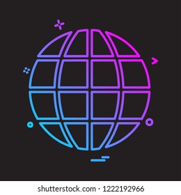 World globe icon design vector 