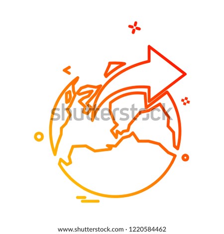 World globe icon design vector 