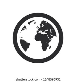 World globe icon. Earth symbol. Global business sign.