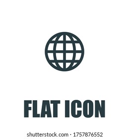 World globe Icon. Flat illustration isolated vector sign symbol