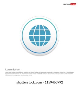 World globe icon Hexa White Background icon template - Free vector icon