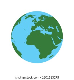 World Globe Icon for Internet and Travel