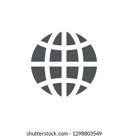 World globe icon isolated on white background. Networking symbol modern, simple, vector, icon for website design, mobile app, ui. Vector Illustration