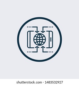 World globe icon isolated on white background. World globe icon in trendy design style. World globe vector icon modern and simple flat symbol for web site, mobile, logo, app,