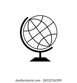World globe icon on white background.