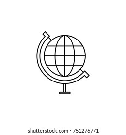 World globe icon, world on white background