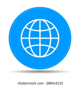World Globe Icon, pictogram icon. Flat design style eps 10