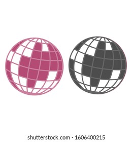 World, globe icon. Stock vector illustration isolated on white background.