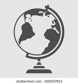 The world globe icon. Globe symbol. Flat Vector illustration