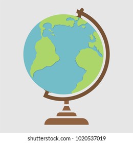 The world globe icon. Globe symbol. Flat Vector illustration