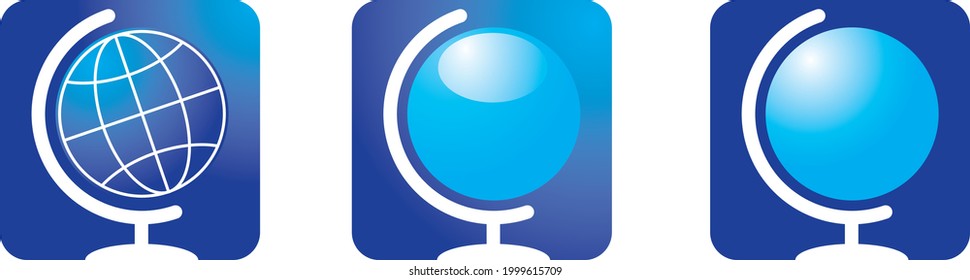 World Globe Icon Symbol group