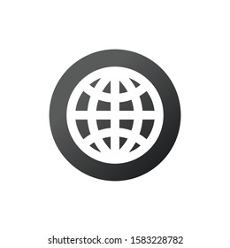 World or globe icon. Globe symbol. Stock Vector illustration isolated on white background.