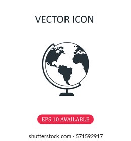 World globe icon vector